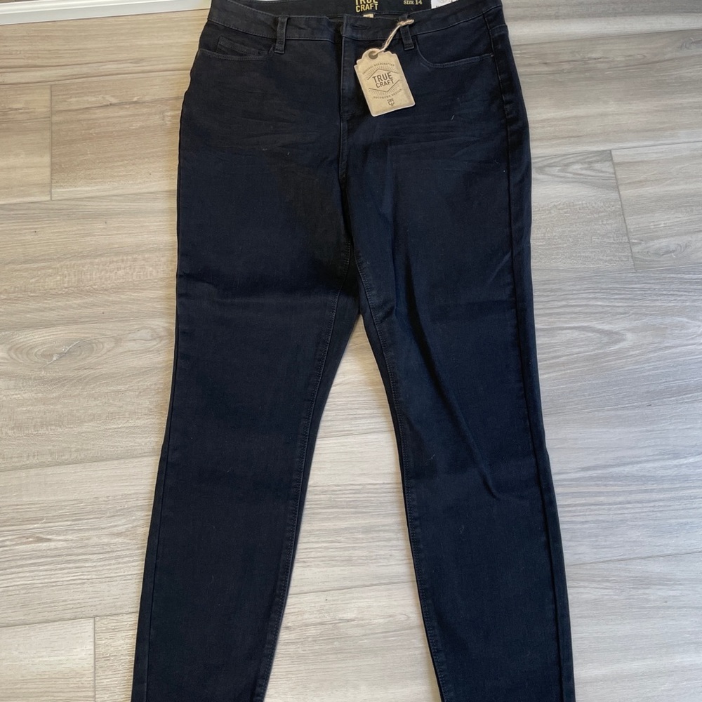 True Craft Flex Hi Rise Jegging Jeans Black Size 14 NWT From Belks